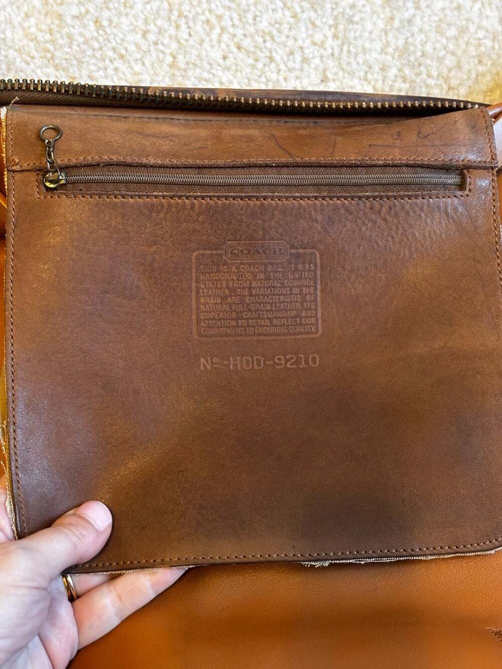 Vintage Coach 9210 Brown Glove Tanned Leather Hobo Shoulder Bag Made in USA - Picture 5 of 5